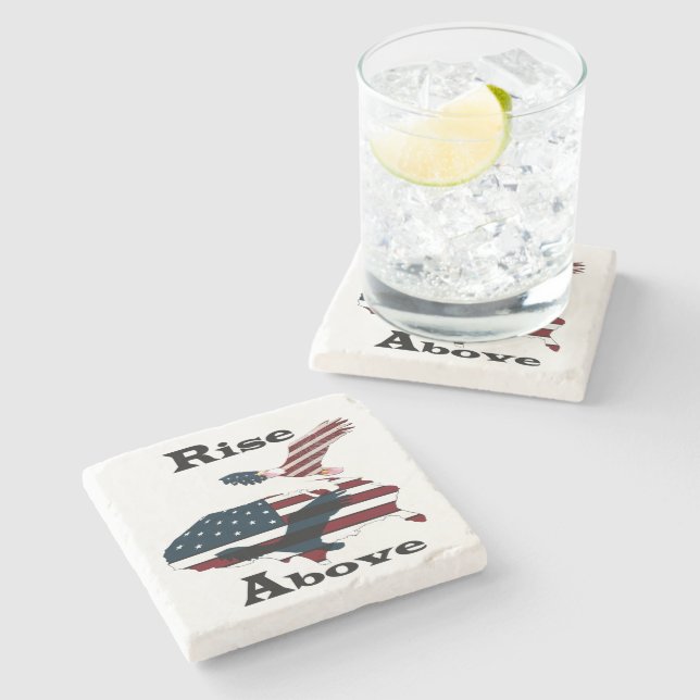 Rise above stone coaster (Side)