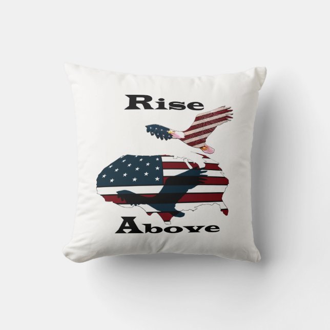 Rise above  throw pillow (Front)