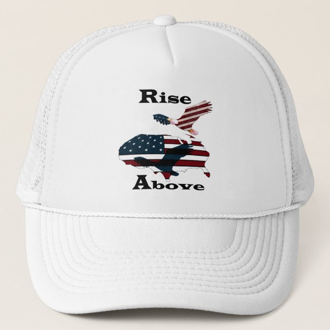 Rise above  trucker hat (Front)