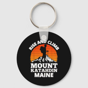Rise And Climb Mount Katahdin Maine Mountain Climb Keychain