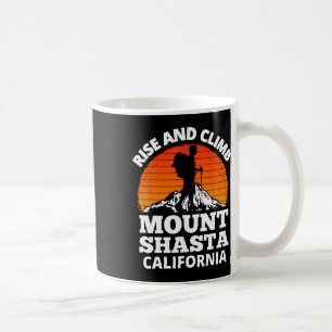 Rise And Climb Mount Shasta California Mountain Cl Coffee Mug