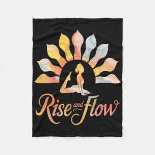 Rise And Flow Yoga Sunrise Meditation Lance Harmon Fleece Blanket