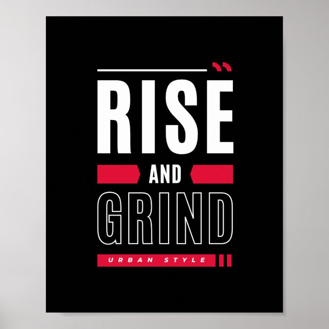 Rise and Grind Inspiration Poster (Front)
