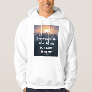 Rise and Renew: Inspirational Sunrise Hoodie