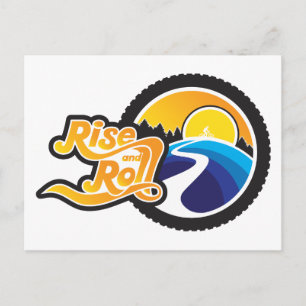 rise and roll cycle postcard