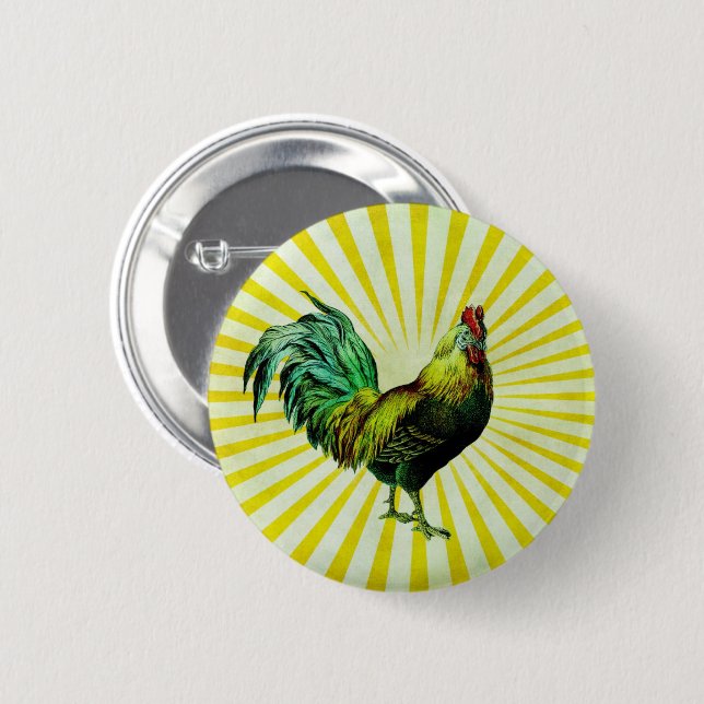 Rise and Shine 2 Inch Round Button (Front & Back)