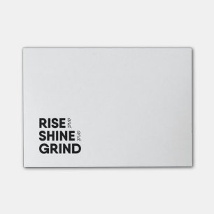 Rise and Shine and Grind Sticky Notes