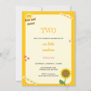 RISE AND SHINE BIRTHDAY INVITATION