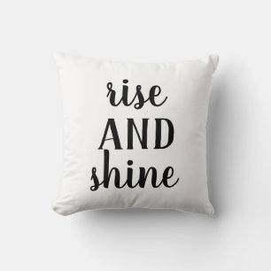 Rise and Shine   Editable Colours   Farmhouse Throw Pillow