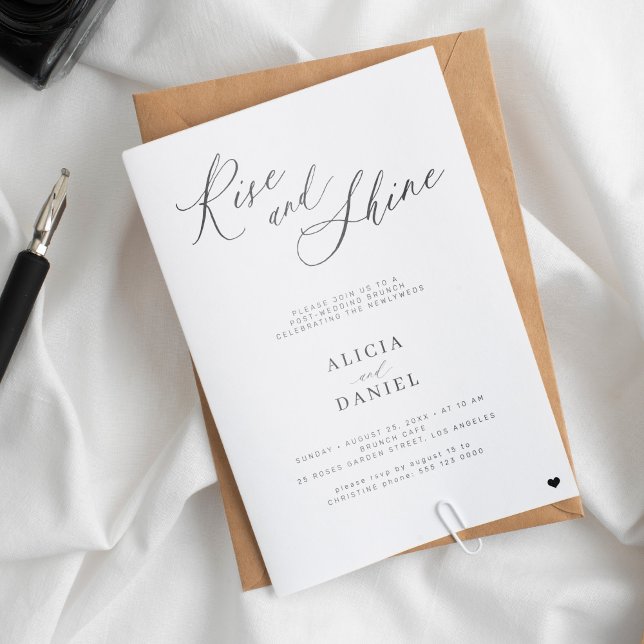 Rise and shine farewell wedding brunch party invitation (Creator Uploaded)
