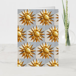 Rise and shine gold star foil greeting card