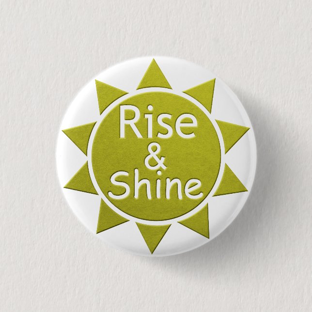 Rise And Shine Paper Cut Art Print 1 Inch Round Button (Front)