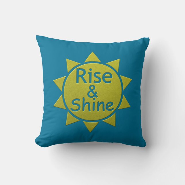 Rise And Shine Paper Cut Art Print Throw Pillow (Front)