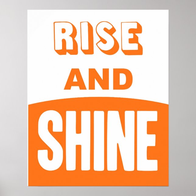 Rise and Shine pumpkin orange print (Front)