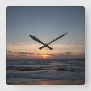 Rise and Shine Time Square Wall Clock