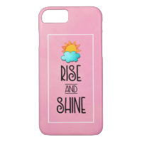 Rise and Shine Typography With Sun and Cloud