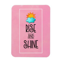 Rise and Shine Typography With Sun and Cloud