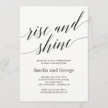 Rise and Shine Wedding Brunch Modern Script Invitation<br><div class="desc">Plan a stylish celebration with this modern invitation that your guests will adore. 
Design by © berryberrysweet . Printable digital files are available! Visit our website at www.berryberrysweet.com for more details!</div>