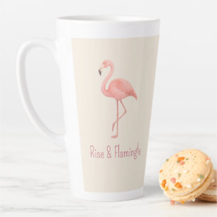 Rise & Flamingle Flamingo – Soft Beige Tropical Latte Mug