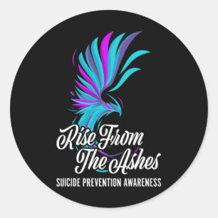 Rise From Phoenix The Ashes Suicide Prevention Awa Classic Round Sticker