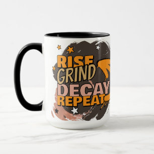 Rise Grind Decay Repeat – Funny Skull Halloween Co Mug