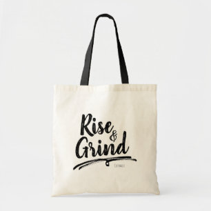 RISE & GRIND Personalized Custom Name Tote Bag