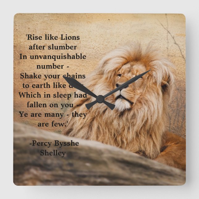 "Rise like Lions" Wall Clock (Front)
