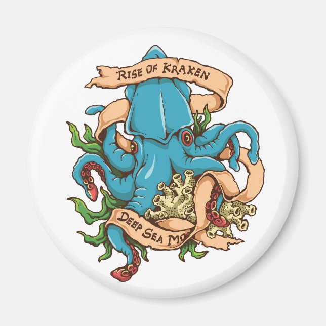 Rise of Kraken Monster Octopus Magnet (Front)