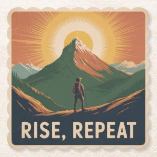 Rise, Repeat Paper Coaster