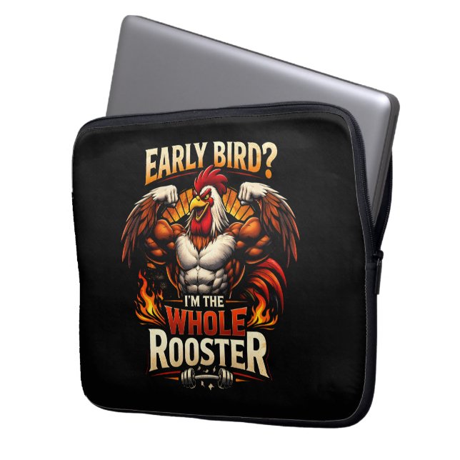 Rise & Shine Rooster Laptop Sleeve (Front Left)