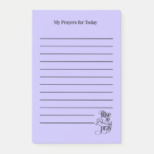 Rise Up and Pray Purple Prayer List Lined