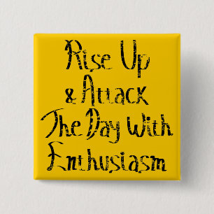 Rise Up Motivation 2 Inch Square Button