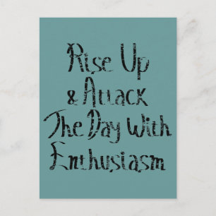 Rise Up Motivation Postcard