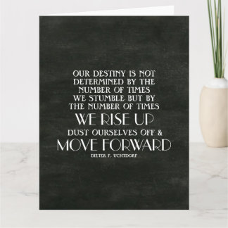 Rise Up & Move Forward Inspirational Quote  Card