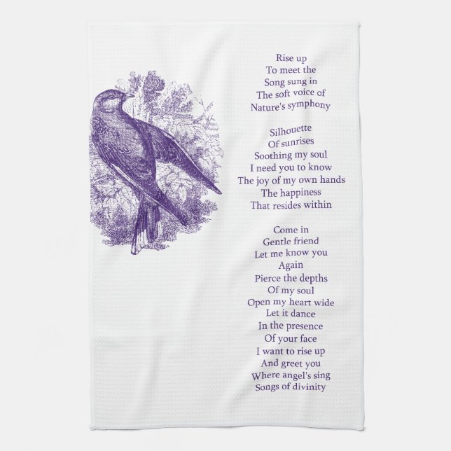 Rise Up Poem Kitchen Towel (Vertical)