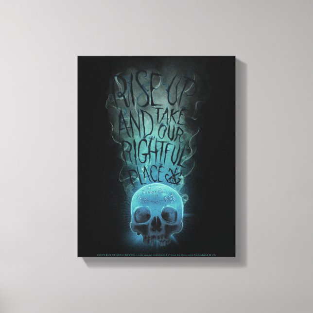 "Rise Up" Skull & Smoke Graphic Canvas Print (Front)