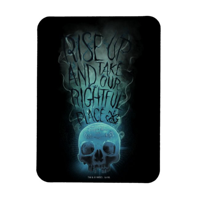 "Rise Up" Skull & Smoke Graphic Magnet (Vertical)