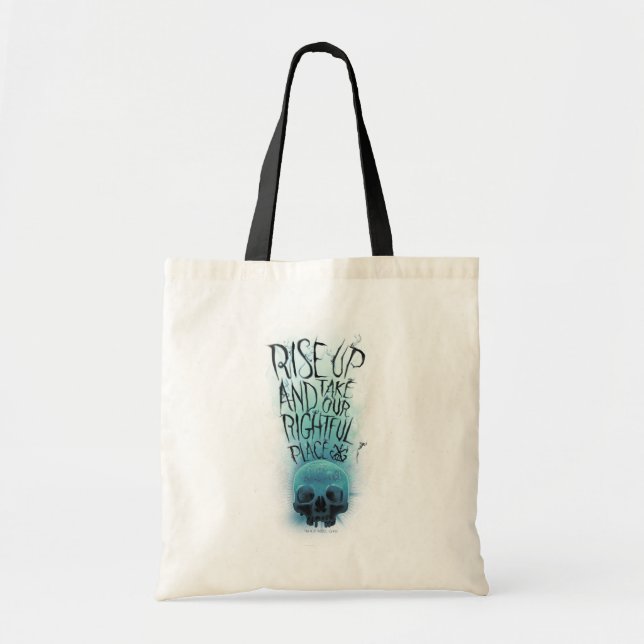 "Rise Up" Skull & Smoke Graphic Tote Bag (Front)