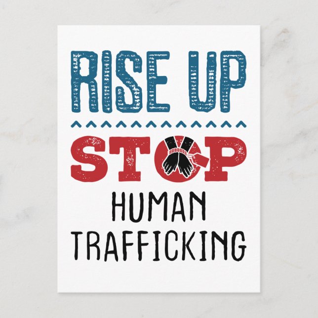 Rise Up Stop Human Trafficking Postcard (Front)
