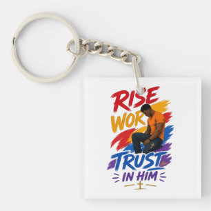Rise Work Trust In Him Graphic Women's T-Shirt Keychain
