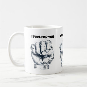 Rised clenched fist coffee mug