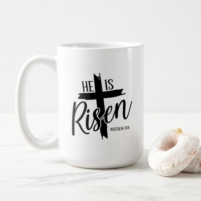 Risen Cross Coffee Mug (With Donut)