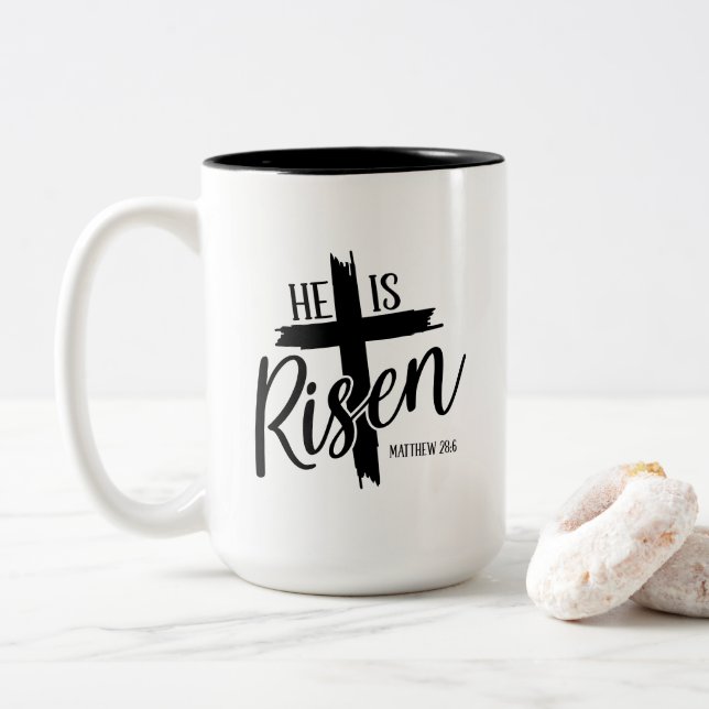 Risen Cross Coffee Mug (With Donut)