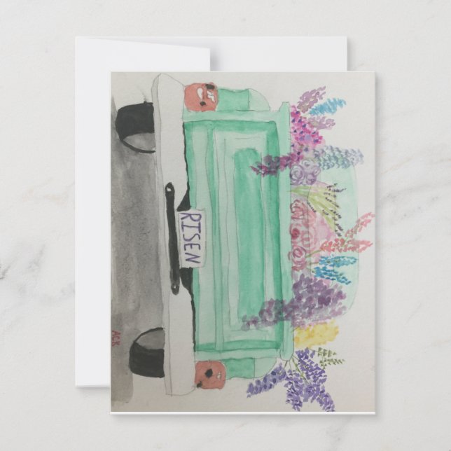 Risen Floral Truck Notecard (Front)