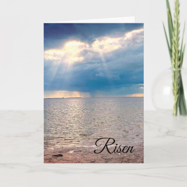 Risen (Happy Easter) - Folded Greeting Card (Front)