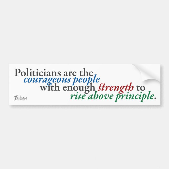 Rising above Principle Bumper Sticker (Front)