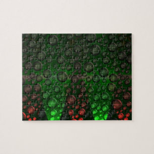 Rising Bubbles (Green&Red) Jigsaw Puzzle