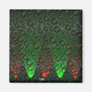 Rising Bubbles Green/Red Magnet