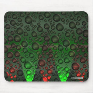 Rising Bubbles Green/Red Mousemat Mouse Pad