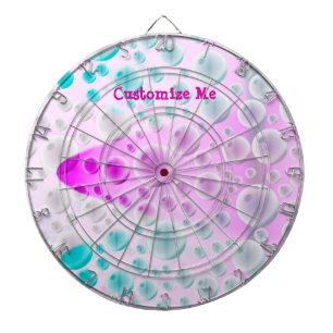 Rising Bubbles (Pink&Blue) Dartboard